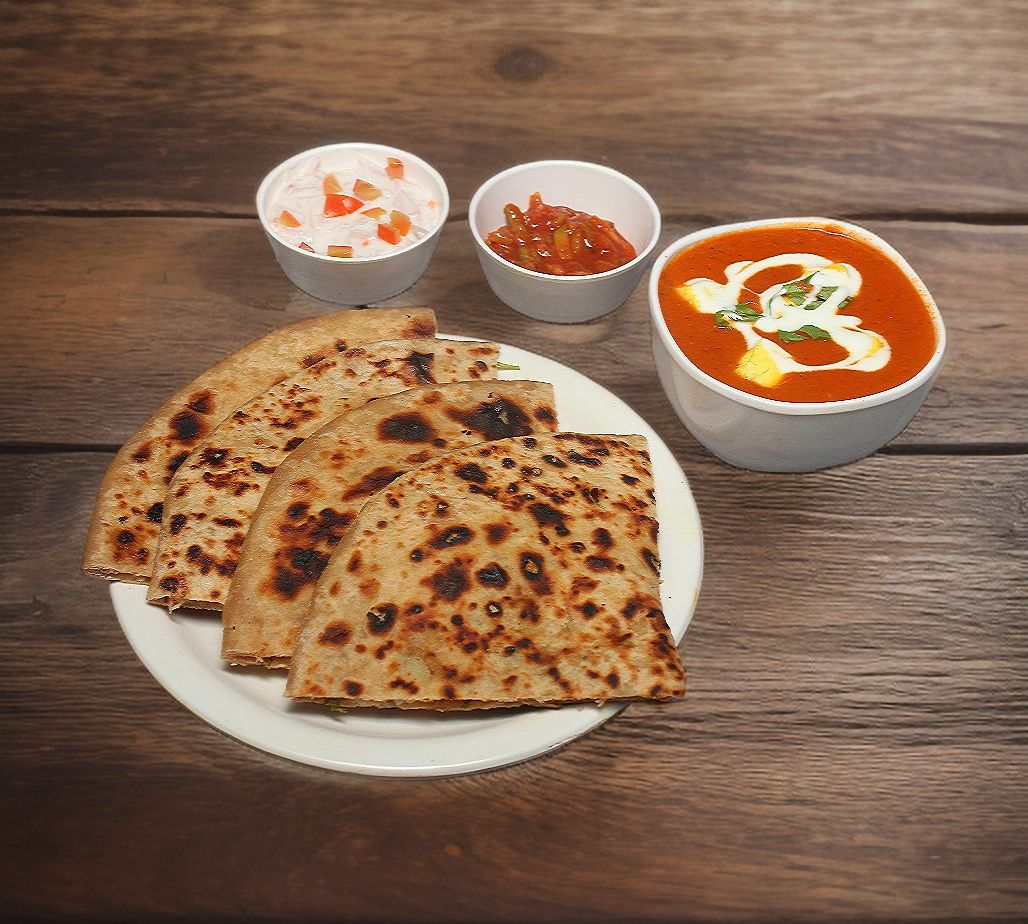 Aloo paratha with paneer butter masala [200 ml] [ 1 pieces ]
