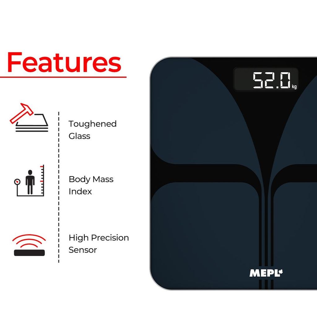 MEPL Digital Body Weight Scale - Precision Electronic Weighing Machine for Home - Smart Scale with Body Composition Analysis view 2