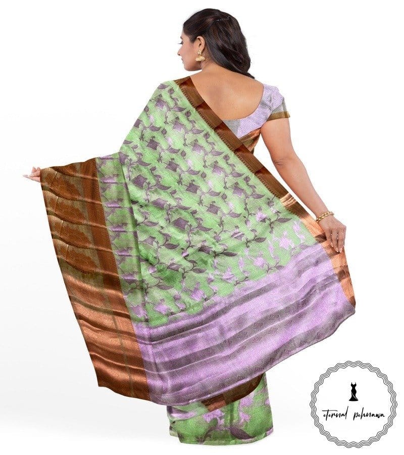 Elegant Banarasi Semi Silk Saree with Broad Zari Border- Shop Now! view 2