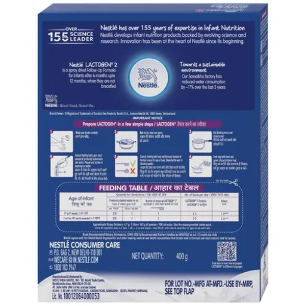 Nestle Lactogen Stage 2 Follow Up Formula Powder 400 Gms view 2