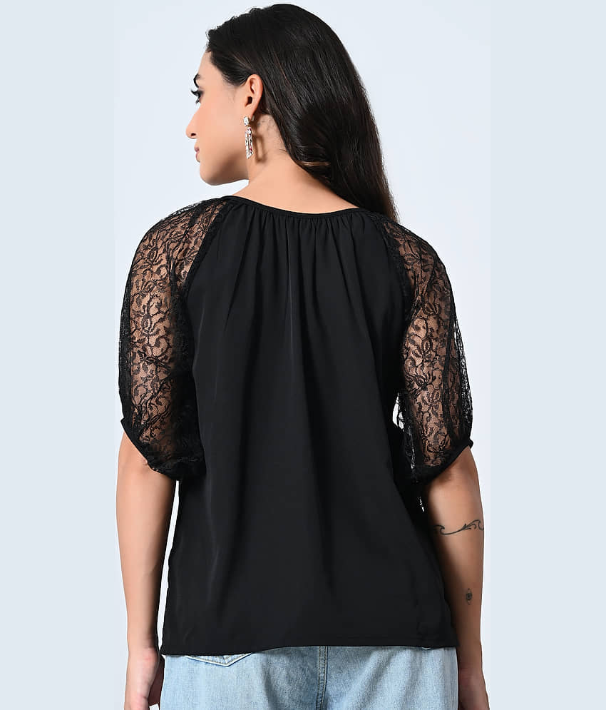 ALL WAYS YOU Women's Crepe Regular Top ( Black ) view 2