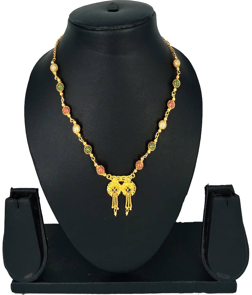 h m product Gold Plated Letest & Designer Mangalsutra For Women-100276 view 2