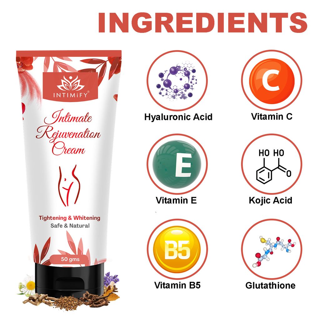Intimify Intimate Rejuvenating Cream for intimate care, intimate lightening, female intimate lightening, vaginal whitening view 2