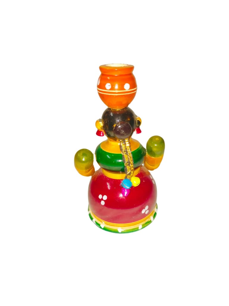 Etikoppaka Handicrafts Butta Bomma with Pot view 2