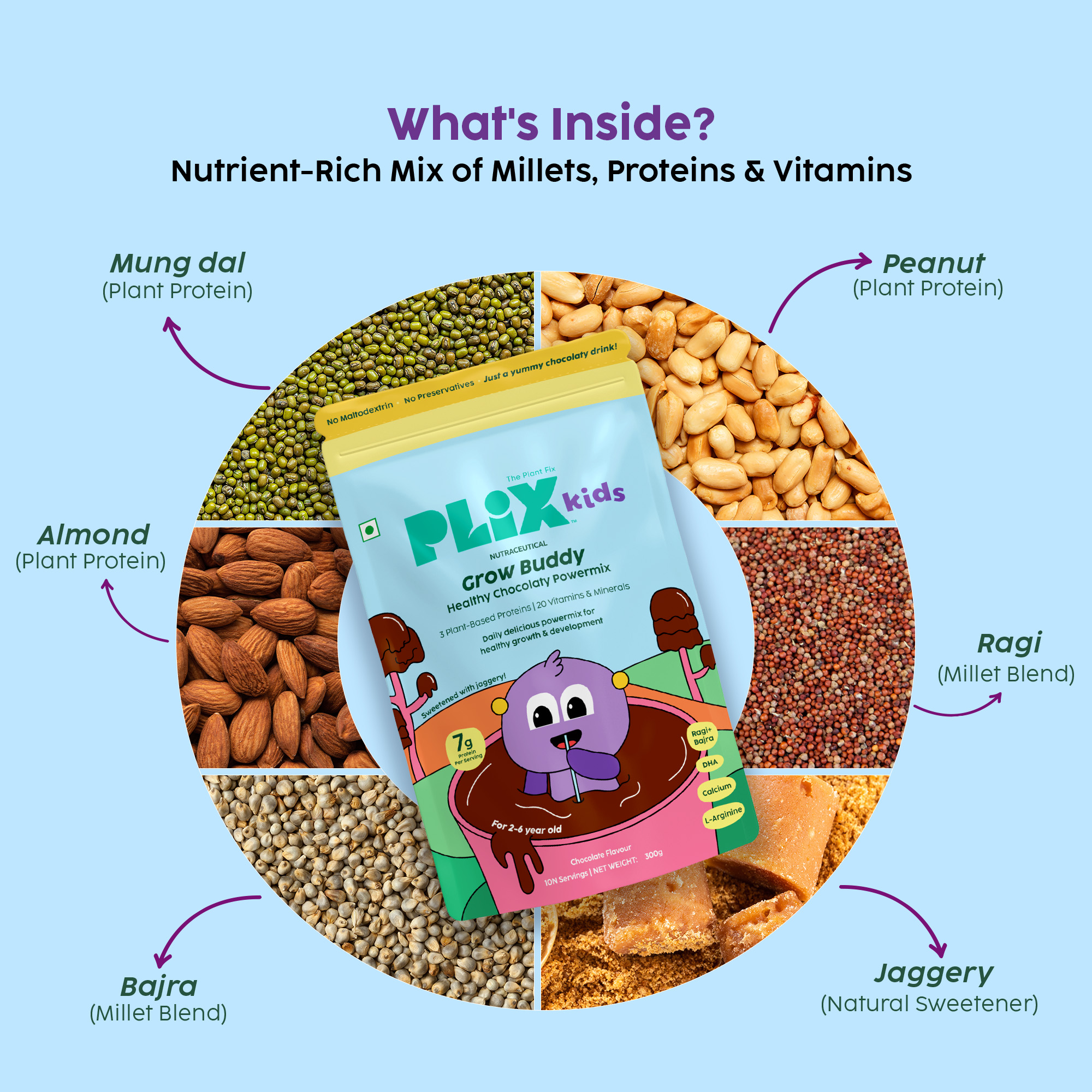 Grow Buddy Healthy Chocolaty Powermix __Pro Pack__ view 2