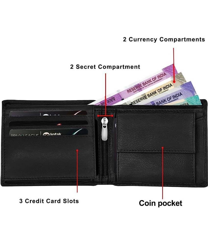 Lorenz Brown 100% Leather Men's RFID Wallet ( Pack of 1 ) view 2