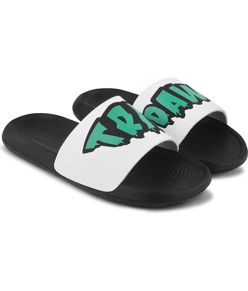 PERY PAO White Men's Slide Flip Flop view 2
