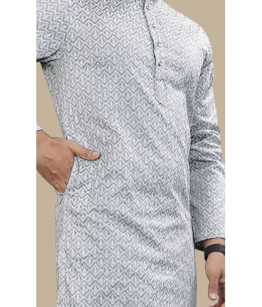 YUG ART Rose Gold Silk Regular Fit Men's Kurta Pyjama Set ( Pack of 1 ) view 2