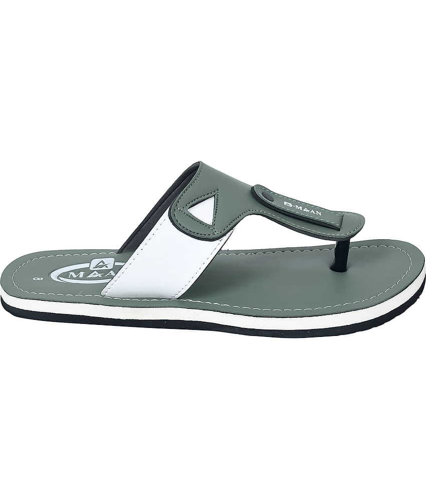 MAAN Green Men's Thong Flip Flop view 2