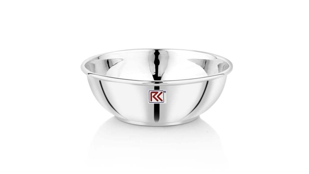 RK Premium Designer Curved Rim Stainless Steel Curry Dal Bowl Set of 6 | Serving Dessert Vegetable Soup Wati Vati Bowls Katori Rasgulla Bowls Steel Set | Polished Kitchen & Dining Size 5.5 view 2