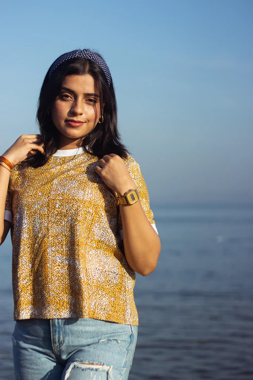 Block Printed T-shirt - Tiger Print view 2