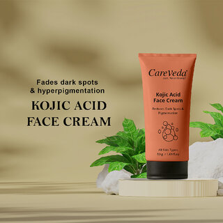 Careveda Kojic Acid Face Cream For Reduces Dark Spots Pigmentation Suitable For All Skin Types 50Gm, Set Of 2 view 2