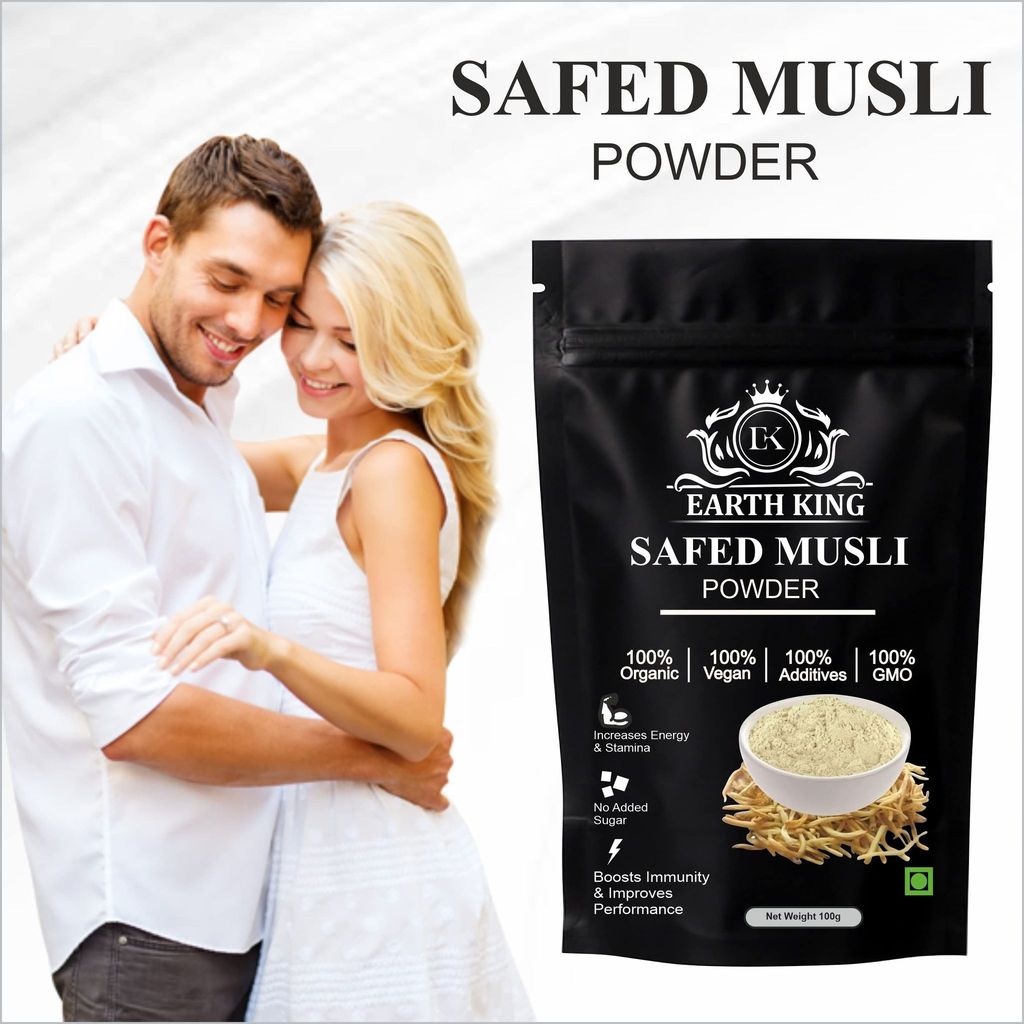 EARTH KING Safed Musli Powder (Chlorophytum Borivilianum) for Men & Women � 100Gm view 2