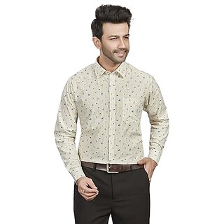 DUKUL Men's Long Sleeve Printed Formal Shirt | Regular Fit | Stylish & Comfortable | Soft Cotton | Machine Washable | Perfect for Business & Office