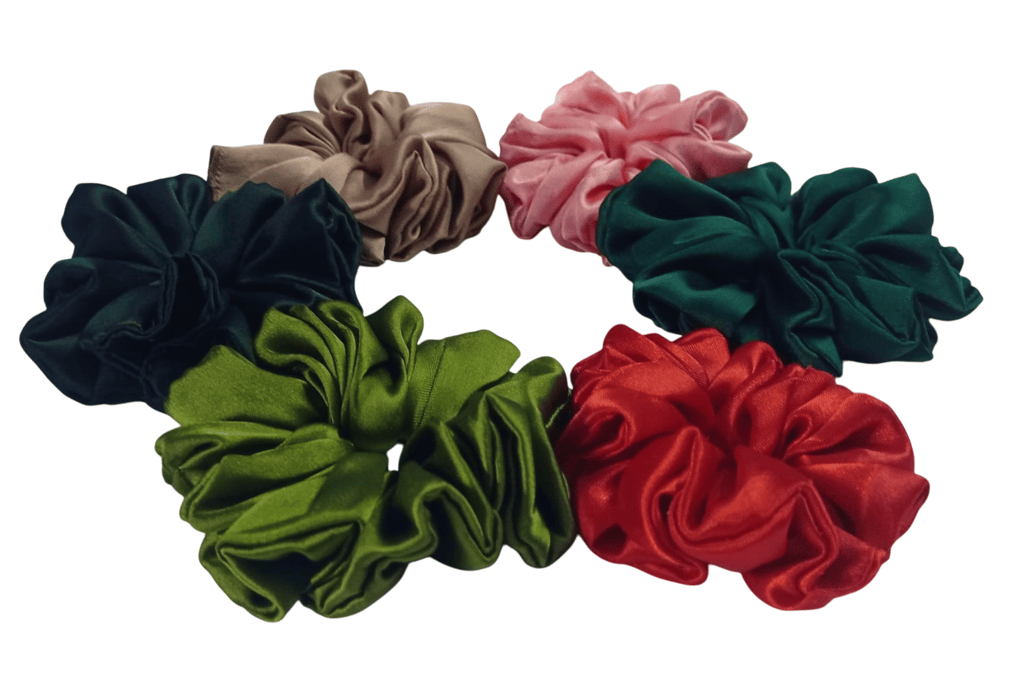 6 Pieces Satin Hair Scrunchies Hair Bands Ponytail Holder for Women Girls view 2