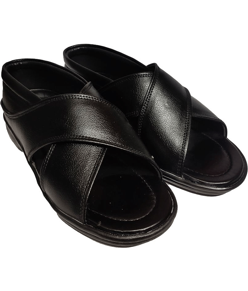 RAGE GAZE - Black Men's Sandals view 2