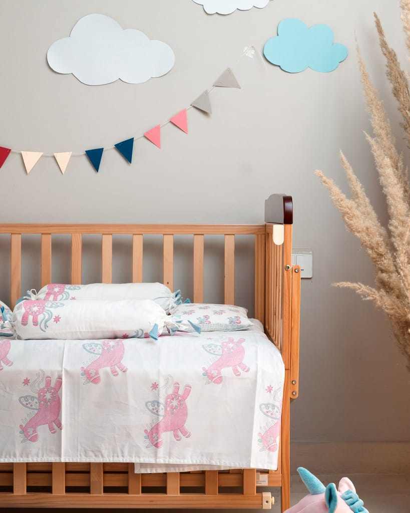 Dreamy Unicorn Quilt by Aagaaz Jaipur view 2