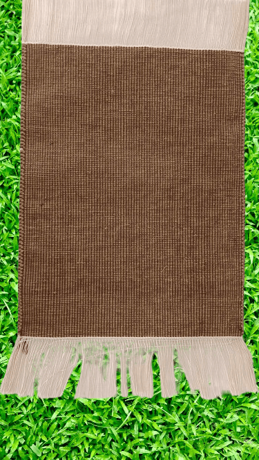 Handwoven Natural Brown Thread Rug
