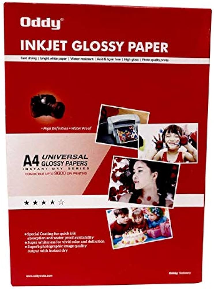 Oddy Inkjet Glossy Paper A4 size view 2