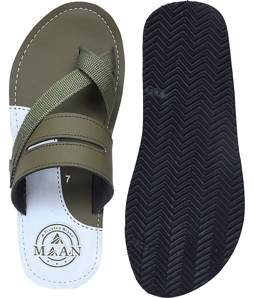 MAAN Green Men's Thong Flip Flop view 2