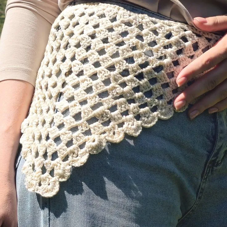 Crochet Handmade Bandana view 2