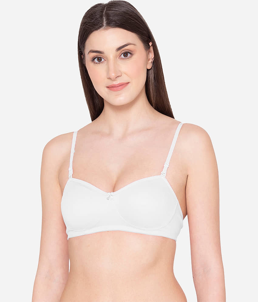Paris Beauty Pack of 1 Cotton Blend Non Padded T-Shirt Bra For Women ( Beige )