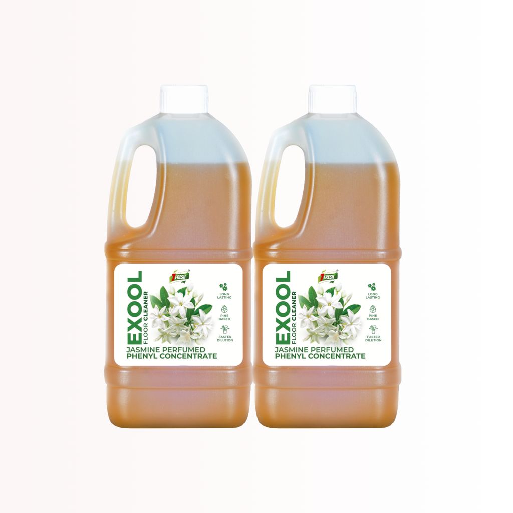 7Fresh Exool Perfumed Phenyl Concentrate Liquid 1 Ltr (MAKES 30 LITTER OF THICK WHITE PHENYL) Floor Cleaner,Pine Based,Long Lasting,Faster Dilution,Phenyl Essence