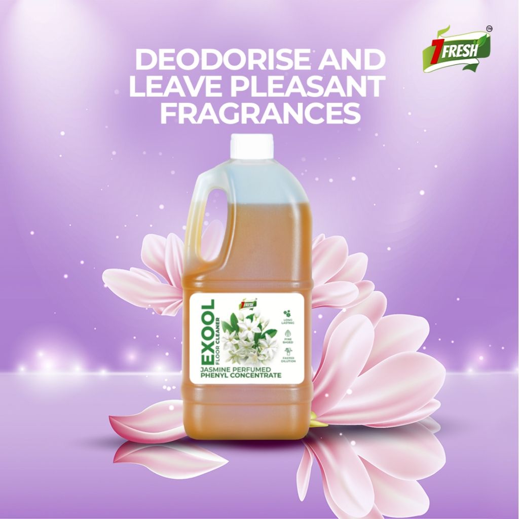 7Fresh Exool Perfumed Phenyl Concentrate Liquid 1 Ltr (MAKES 30 LITTER OF THICK WHITE PHENYL) Floor Cleaner,Pine Based,Long Lasting,Faster Dilution,Phenyl Essence view 2