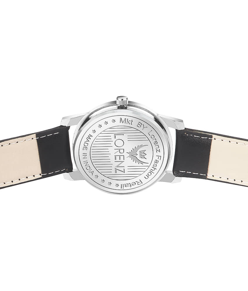 Lorenz Black Leather Analog Men's Watch view 2