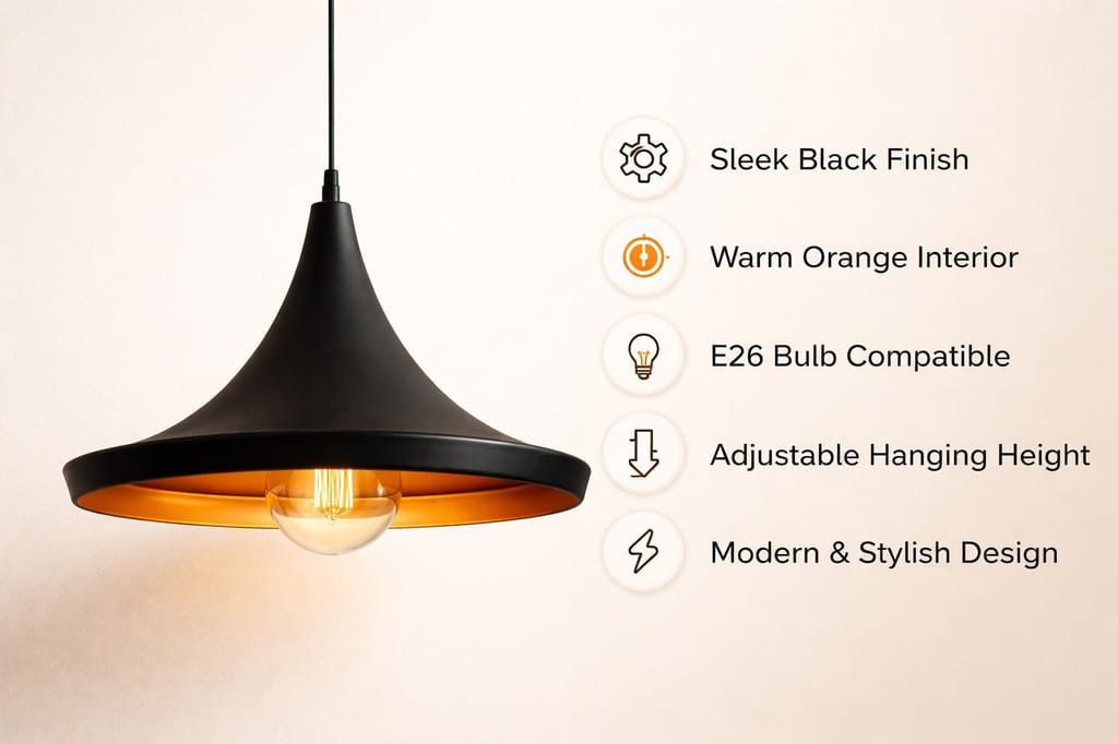 SPARKWORLD Hanging Tasla Decorative Ceiling Light Antique Finish Pendant Lamp for Balcony, Caf, Hall & Temple Decor | Size: 24X70 cm | Colour: Pan view 2
