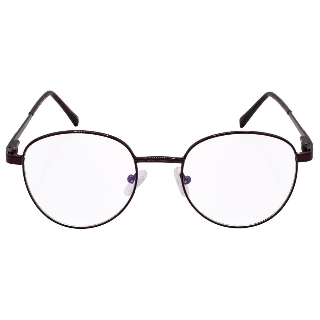 Hrinkar Trending Eyeglasses: Brown Oval Optical Spectacle Frame For Men & Women |HFRM-BWN-19014 view 2
