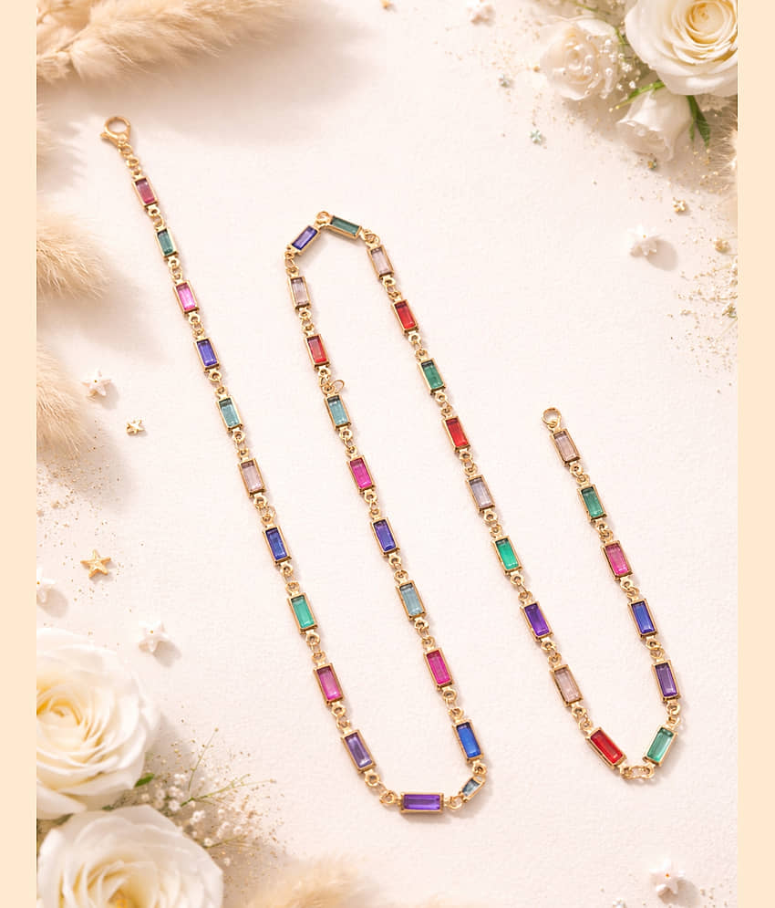 shankhraj mall Multicolor Metal Necklace ( Pack of 1 ) view 2