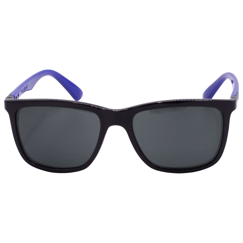 Hrinkar Grey Rectangular Sunglasses Styles Black, Blue Frame Glasses for Men & Women - HRS-BT-01-BK-BU-BK view 2