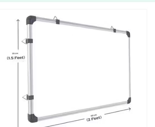 Double-Sided Educational Writing Board with Aluminium Frame 60x30cm view 2