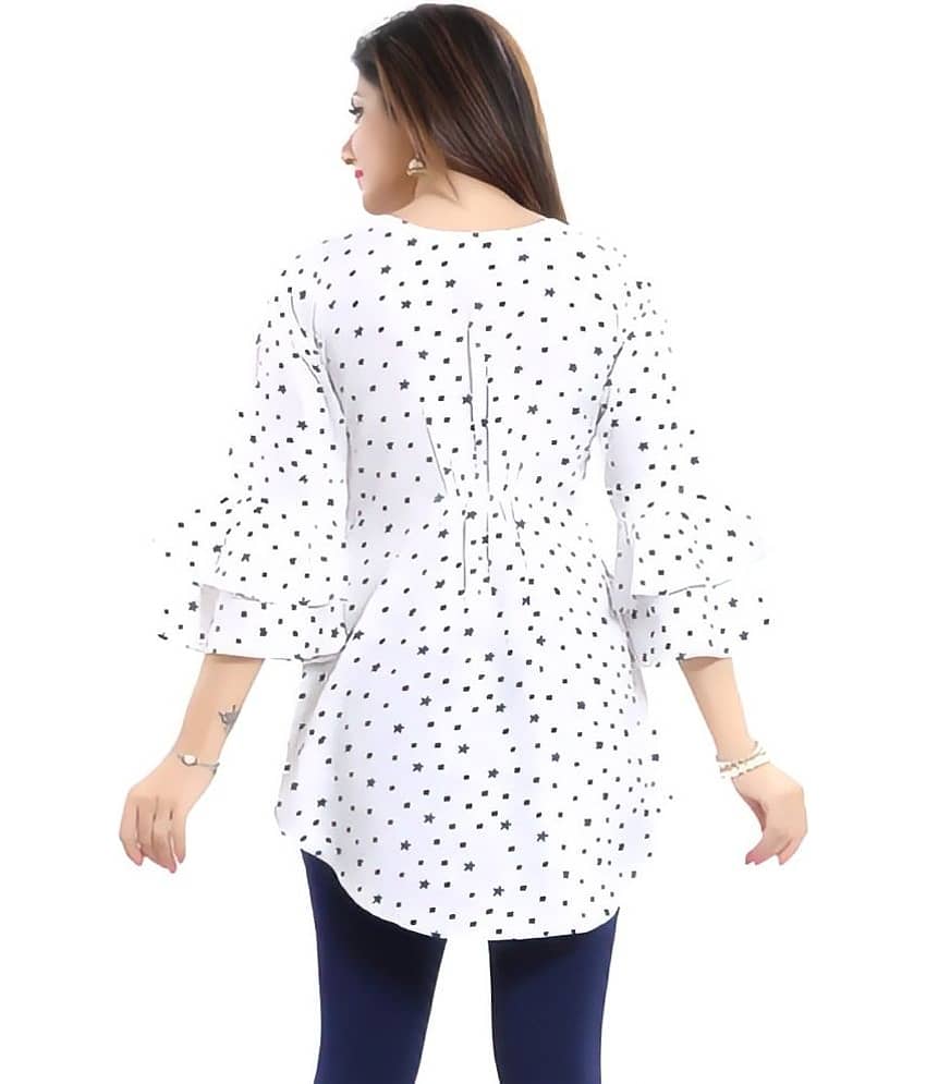 Hemang Fashion Women's Crepe Regular Top ( Black ) view 2