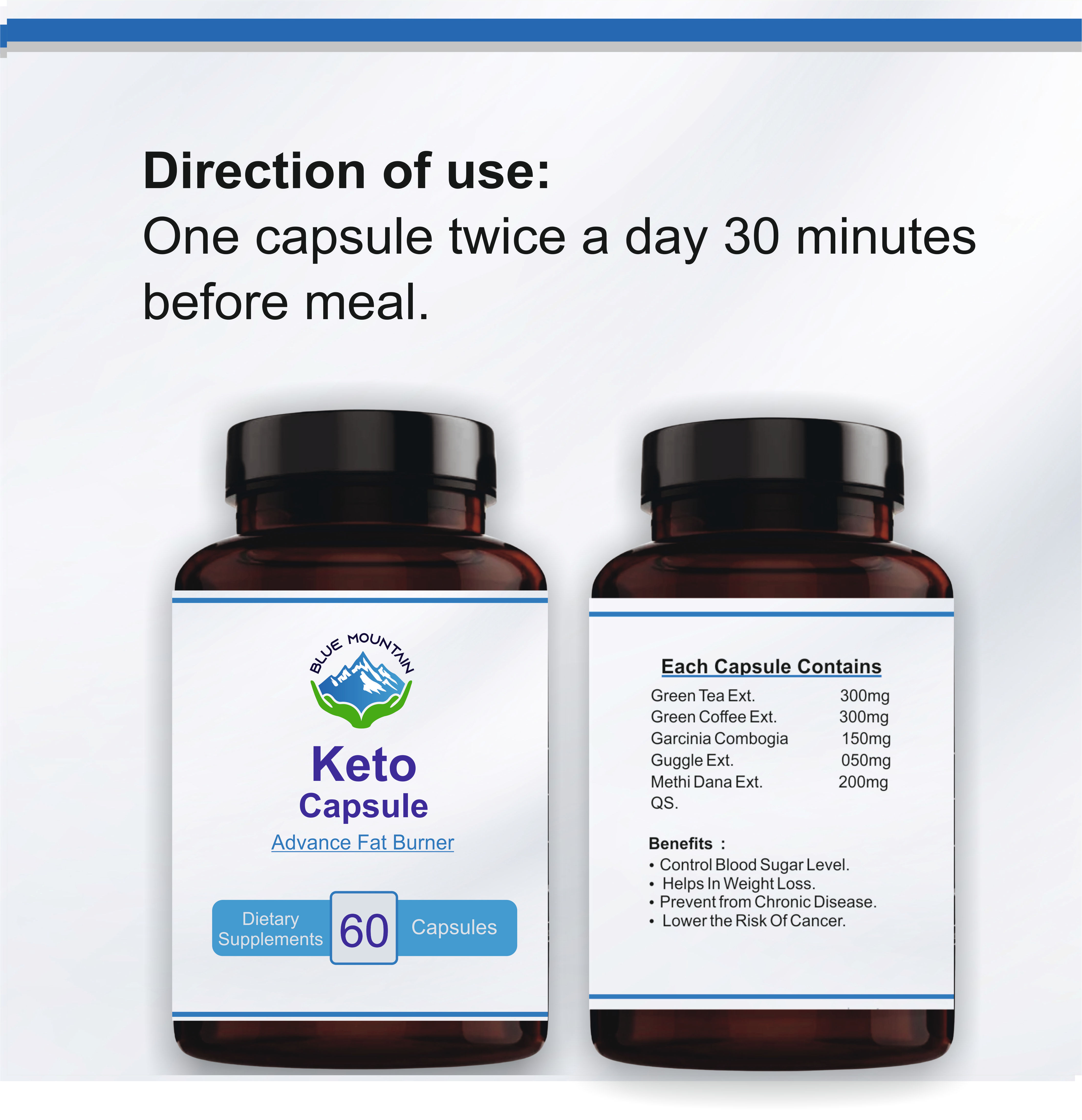 BLUE MOUNTAIN Keto Capsule, 60 Capsule view 2