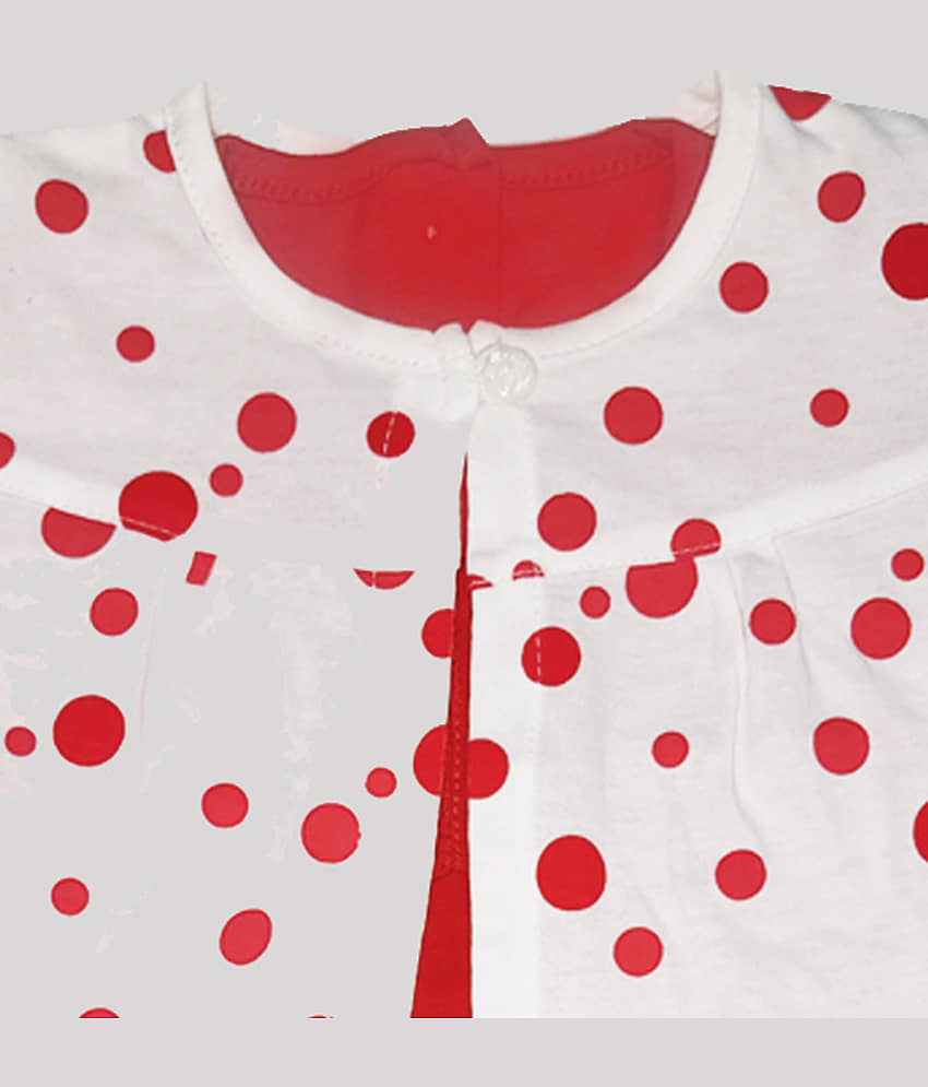 INFANT Pack of 1 Baby Girls Cotton Frock ( Red ) view 2