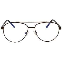 Hrinkar Trending Eyeglasses: Brown Pilot Optical Spectacle Frame For Men & Women |HFRM55109-BWN view 2