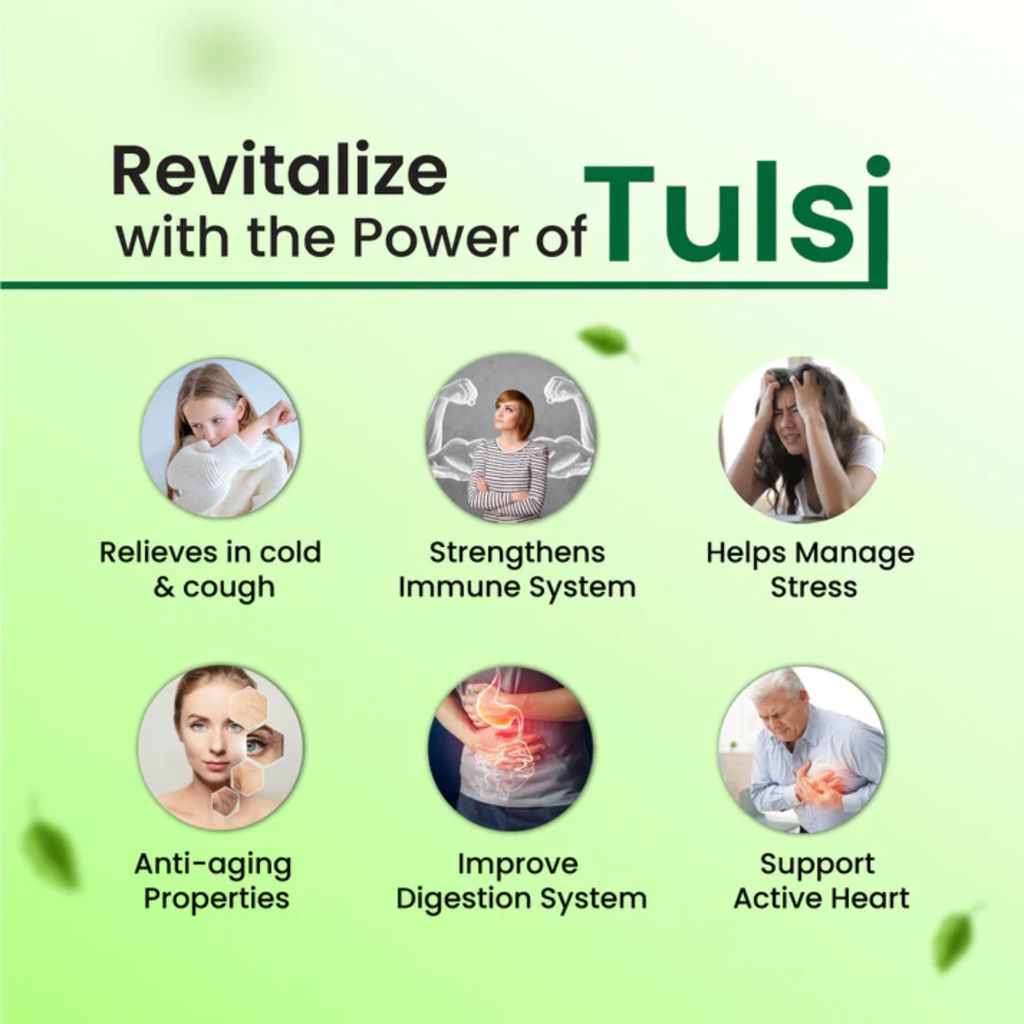 Cipzer Tulsi (30 Capsules): Holy Basil Immune Boost, Respiratory Health & Stress Adaptation view 2