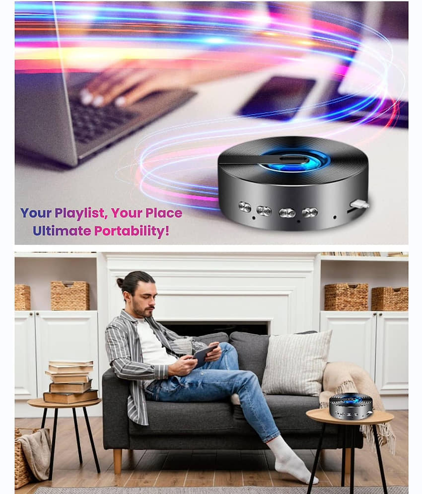 VERONIC SOUNDDRUM 8 W Bluetooth Speaker Bluetooth V 5.3 with SD card Slot,Call function Playback Time 10 hrs Assorted view 2