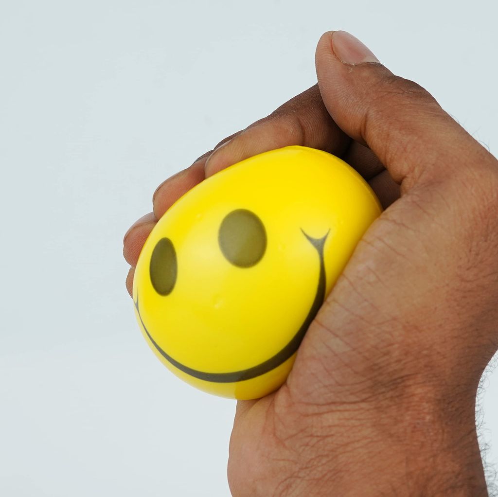 Yellow Smiley Face Stress Ball view 2
