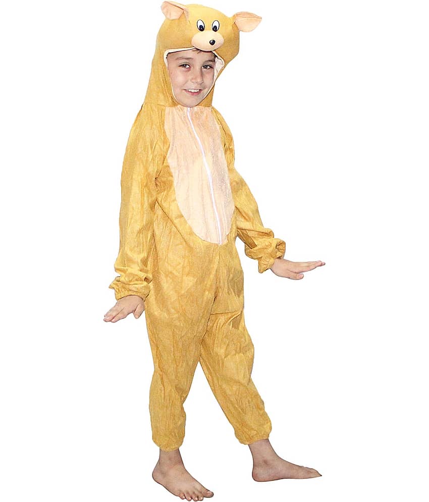 Kaku Fancy Dresses Mouse Cartoon Costume -Brown, 7-8 Years, For Boys & Girls view 2