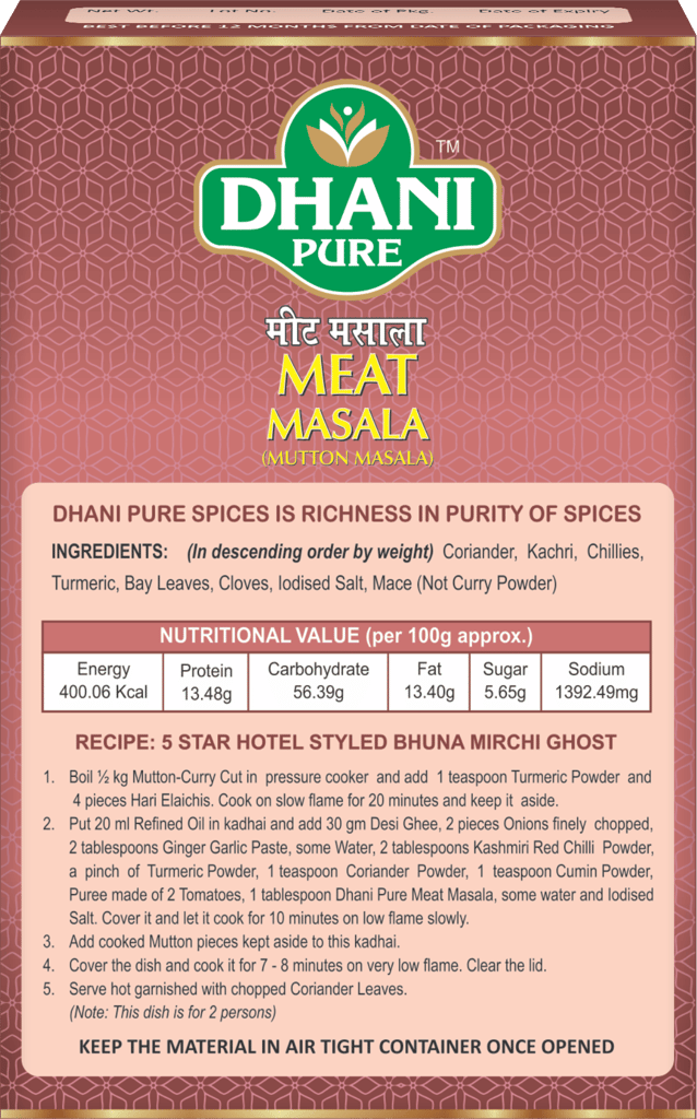 Dhani Pure Meat Masala Box, 100g view 2