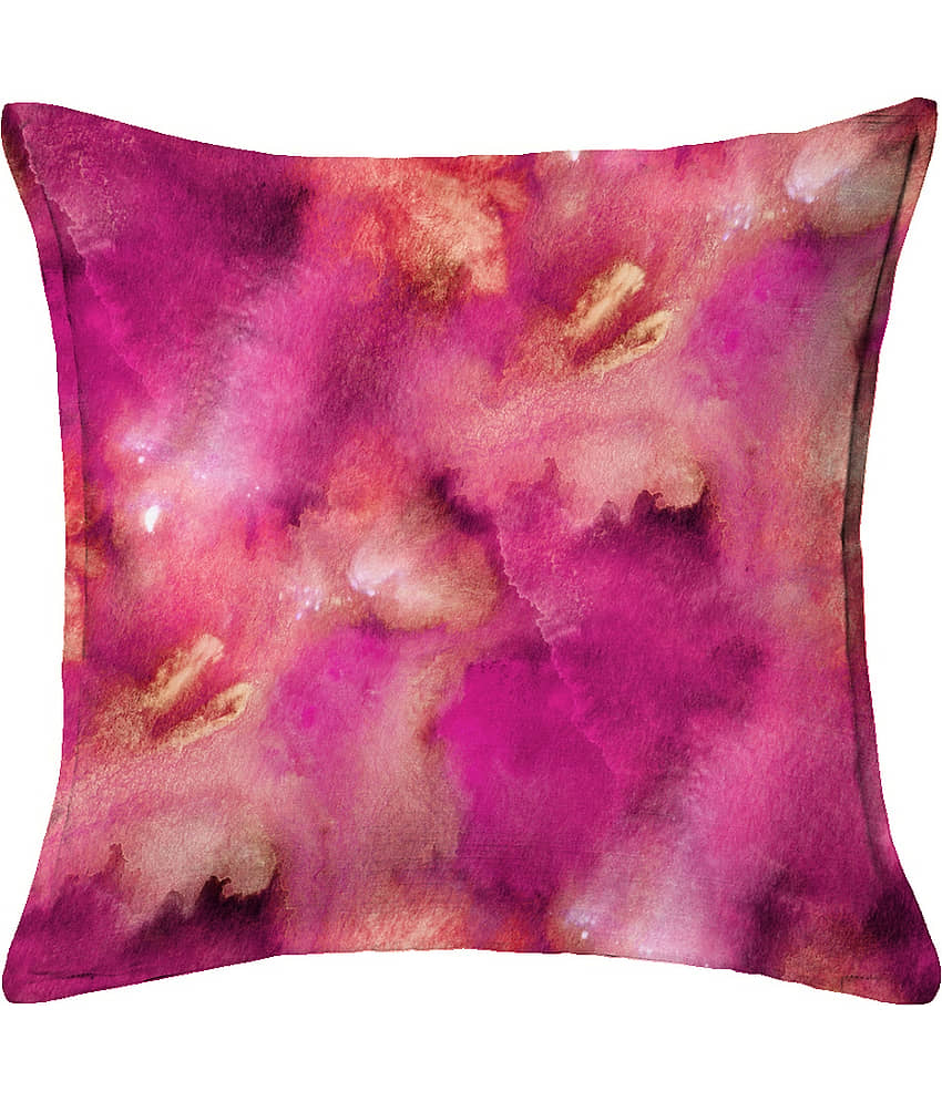 Houzzcode - Water Repellent Pink Polyester Pillow Covers 40x40x3 ( Pack of 1 ) view 2