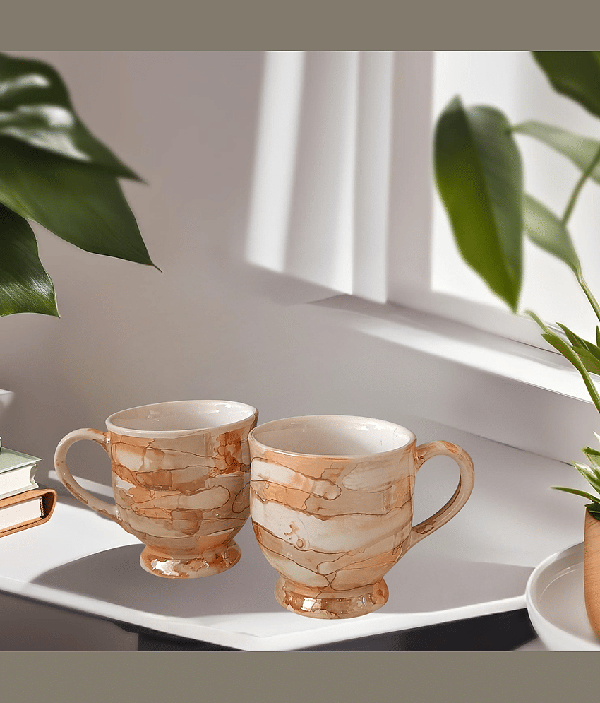Love Unlimited Solid Ceramic Tea Cup 125 ml ( Pack of 6 ) view 2