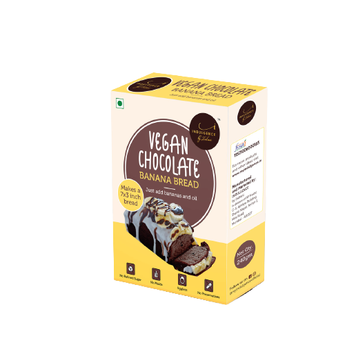Indulgence Vegan No Maida Chocolate Banana Bread Mix 240 gms