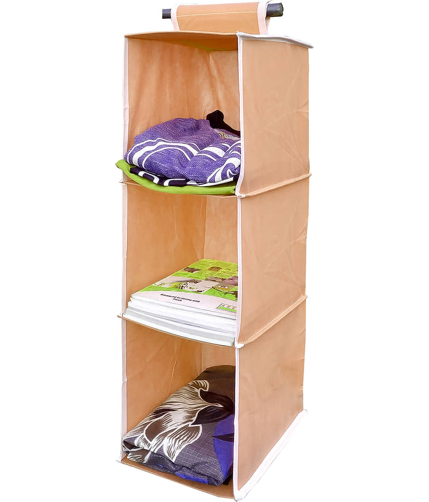 Sh Nasima Hanging 3 Shelf Closet Cloth Organizer Wardrobe Organiser Hanging Organizer for Almirah Regular Organizer Pack Of 1 view 2