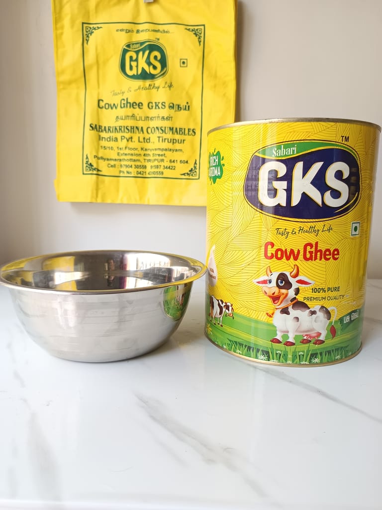 GKS Cow Ghee Jar (with Assorted Gift) view 2