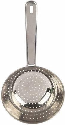 Granny Kitchen Stainless Steel Poha Strainer Colander with Handle, Kitchen Sieve for Rice and Grains view 2