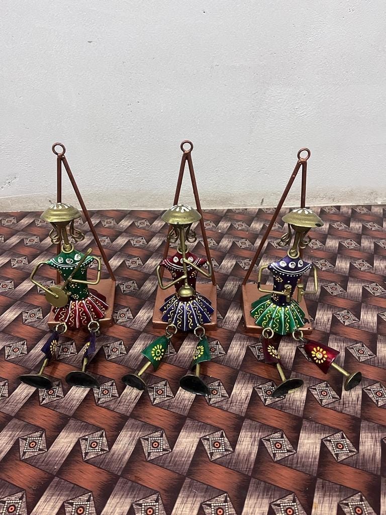 Kusum Art Rajasthani Culture with Different Musical Instruments in Handmade Doll with wall henger and table decor view 2